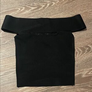 Express Off The Shoulder Black Top
